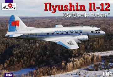 Ilyushin IL-12 Coach Soviet cargo air. · AM 1443 ·  A-Model · 1:144