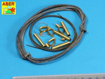 Tow cables & track cable with brackets used on Tiger I  King Tiger & Panther &middot; AB 16030 &middot;  Aber &middot; 1:16