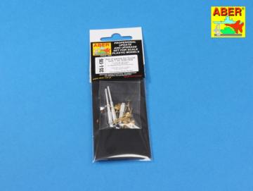 Set of barrels for Soviet tank T-35 1938/1939 1 x KT-28 (76.2 mm). 2 x 20 K (45 mm). 6 x Machine Gun DT (7.62 mm) · AB 35L176 ·  Aber · 1:35