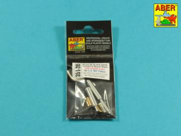 90 mm M-36 tank barrel  cyrindrical Muzzle Brake with mantlet cover for U.S. M47 Patton &middot; AB 35L285 &middot;  Aber &middot; 1:35