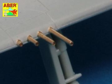 Set of 8 turned cal .50 (12,7mm) U.S. Browning M2 barrels for P-47 Thunderbolt &middot; AB A72005 &middot;  Aber &middot; 1:72