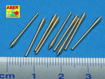 Set of 9 pcs  142mm barrels for ships Richeulieu, Jean Bart & Galissonniere clas crusier · AB RE350L40 ·  Aber · 1:350