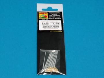 Set of barrels for Bismarck,Tirpitz &middot; AB RE400L01 &middot;  Aber &middot; 1:400