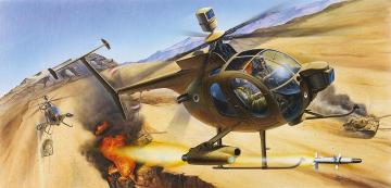 Hughes 500D - TOW &middot; AY 12250 &middot;  Academy Plastic Model &middot; 1:48