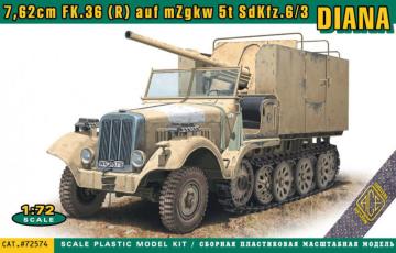 Sdkfz.6/3 DIANA 7,62cm FK.36 (R) auf mZgkw 5t · ACE 72574 ·  ACE · 1:72