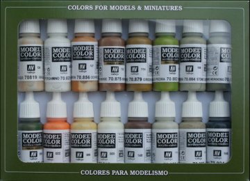 Model Color Set Earthtones (16) &middot; VAL 70141 &middot;  Acrylicos Vallejo