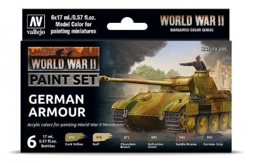 Farb-Set, Deutsche Panzerung, WWII (6x17ml) · VAL 70205 ·  Acrylicos Vallejo