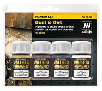 Pigment-Set Staub und Schmutz · VAL 73190 ·  Acrylicos Vallejo