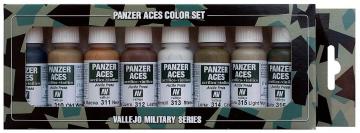 Panzer Aces Set No2 (8 Farben) (Wood, Leather, Canvas, Mud) &middot; VAL VA70123 &middot;  Acrylicos Vallejo
