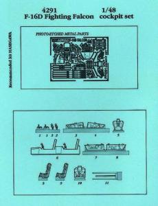 F-16D Fighting Falcon - Cockpit Set · AIR 4291 ·  Aires · 1:48