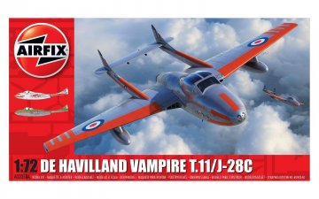 de Havilland Vampire T.11 /J-28 C · AX 02058A ·  Airfix · 1:72