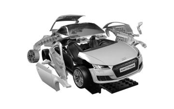 QUICKBUILD Audi TT Coupe - Blue · AX J6054 ·  Airfix