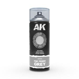 Fine Primer Grey - Spray 400ml (Includes 2 nozzles) &middot; AKI AK1010 &middot;  AK Interactive