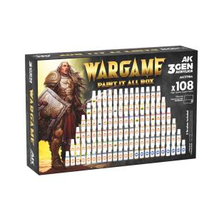 Wargame paint it all box - 108 Colors 3GEN &middot; AKI AK11784 &middot;  AK Interactive
