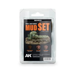 MUD SET - Liquid Pigment  (3 ref) · AKI AK14033 ·  AK Interactive