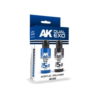 ULTRA BLUE & ALMIRANT BLUE DUAL EXO Set 15 · AKI AK1559 · AK Interactive ULTRA BLUE & ALMIRANT BLUE DUAL EXO Set 15 · AKI AK1559 · AK Interactive