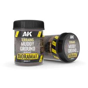 TERRAINS MUDDY GROUND - 250ml (Acrylic) &middot; AKI AK8017 &middot;  AK Interactive