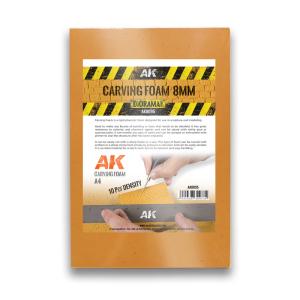 CARVING FOAM 8MM A4 SIZE (305 x 228 MM) &middot; AKI AK8095 &middot;  AK Interactive