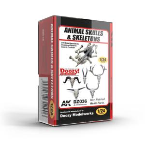 ANIMAL SKULLS & SKELETONS · AKI DZ036 ·  AK Interactive · 1:24