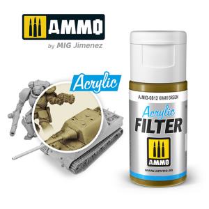 ACRYLIC FILTER Khaki Green · AMIG 0812 ·  AMMO by MIG Jimenez