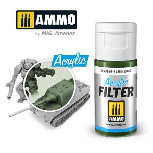 ACRYLIC FILTER Green Black · AMIG 0815 ·  AMMO by MIG Jimenez