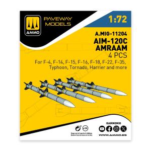 AIM-120C AMRAAM (4 pcs) · AMIG 11204 · AMMO by MIG Jimenez · 1:72 AIM-120C AMRAAM (4 pcs) · AMIG 11204 · AMMO by MIG Jimenez · 1:72