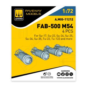 FAB-500 M54 (4 pcs) &middot; AMIG 11212 &middot;  AMMO by MIG Jimenez &middot; 1:72