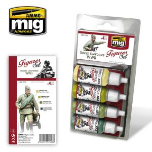 Soviet uniforms WWII Figures Set &middot; AMIG 7023 &middot;  AMMO by MIG Jimenez