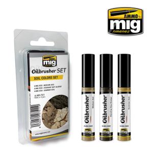 Soil Colors OILBRUSHER SET · AMIG 7511 ·  AMMO by MIG Jimenez