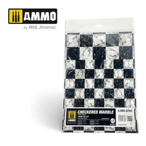 Checkered Marble. Round Die-cut for Bases for Wargames - 2 pcs. · AMIG 8784 ·  AMMO by MIG Jimenez