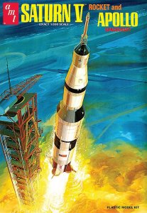 Saturn V Rakete mit Apollo-Kapsel · AMT 1174 ·  AMT/MPC · 1:200