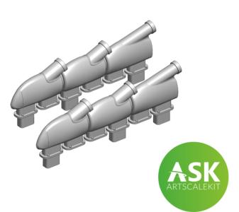 Spitfire Mk.Vb - Exhausts round type [Eduard] &middot; ASK A72034 &middot;  Art Scale Kit &middot; 1:72