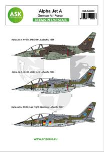 Alpha Jet A Germain Air Force - Bundeswehr · ASK D48022 · Art Scale Kit · 1:48 Alpha Jet A Germain Air Force - Bundeswehr · ASK D48022 · Art Scale Kit · 1:48