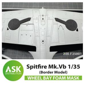 Spitfire Mk.Vb Wheel bays - FOAM flexibel express fit mask [Border Model] &middot; ASK F35001 &middot;  Art Scale Kit &middot; 1:35
