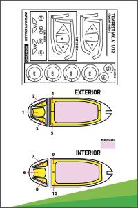 Hawker Tempest Mk.V - Double-sided painting mask [Revell] &middot; ASK M32002 &middot;  Art Scale Kit &middot; 1:32