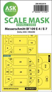 Messerschmitt Bf 109E-4 & E-7 - Double-sided express masks [Hobby2000] &middot; ASK M32019 &middot;  Art Scale Kit &middot; 1:32