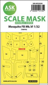 Mosquito FB Mk.VI - Double-sided express masks [Tamiya] &middot; ASK M32028 &middot;  Art Scale Kit &middot; 1:32
