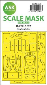 B-25H Mitchell - One-sided mask [HK Models] &middot; ASK M32087 &middot;  Art Scale Kit &middot; 1:32
