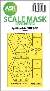 Spitfire Mk.VIII - Double-sided express fit mask [Tamiya] &middot; ASK M32120 &middot;  Art Scale Kit &middot; 1:32