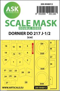 Dornier Do 217J-1/2 - Double-sided painting mask [ICM] &middot; ASK M48012 &middot;  Art Scale Kit &middot; 1:48