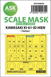 Kawasaki Ki-61-ID Hien - Double-sided painting mask [Tamiya] &middot; ASK M48036 &middot;  Art Scale Kit &middot; 1:48