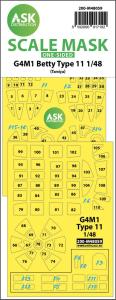 G4M1 Betty Type 11 - One-sided express mask [Tamiya] &middot; ASK M48059 &middot;  Art Scale Kit &middot; 1:48