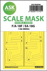 F/A-18F Super Hornet / EA-18G Growler - Double-sided express mask [Meng Model] &middot; ASK M48066 &middot;  Art Scale Kit &middot; 1:48