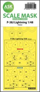 P-38J Lightning - Double-sided mask [Tamiya] &middot; ASK M48069 &middot;  Art Scale Kit &middot; 1:48