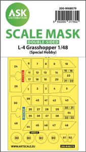 L-4 Grasshopper - Double-sided self-adhesive mask [Special Hobby] &middot; ASK M48079 &middot;  Art Scale Kit &middot; 1:48