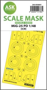 MiG-25 PD - Double-sided mask self-adhesive pre-cutted [ICM] &middot; ASK M48081 &middot;  Art Scale Kit &middot; 1:48