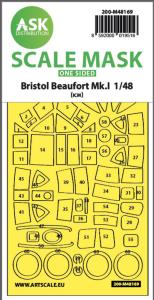 Bristol Beaufort Mk.I  - One-sided express fit mask [ICM] &middot; ASK M48169 &middot;  Art Scale Kit &middot; 1:48
