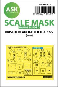Bristol Beaufighter TF.X - Double-sided painting mask [Airfix] &middot; ASK M72015 &middot;  Art Scale Kit &middot; 1:72