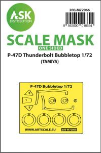 P-47D Thunderbolt Bubbletop - One-sided express mask [Tamiya] &middot; ASK M72066 &middot;  Art Scale Kit &middot; 1:72