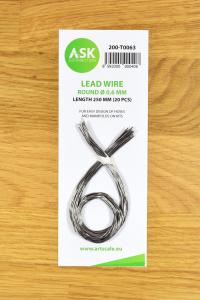 Lead Wire - Round Ø 0,6 mm x 250 mm (cca. 20 pcs) &middot; ASK T0063 &middot;  Art Scale Kit